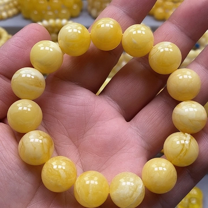 琥珀未镶嵌手链手串