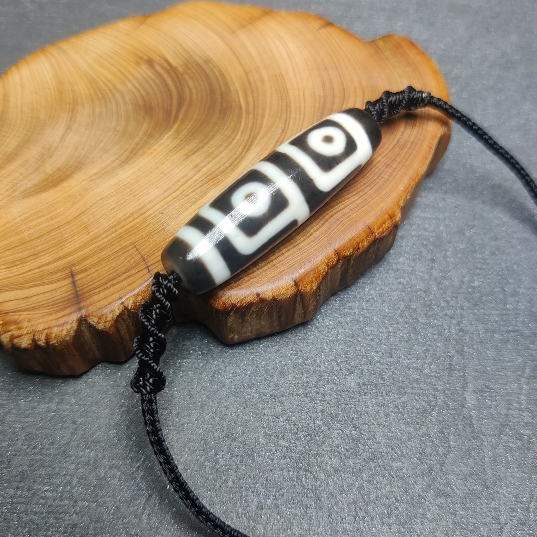 台珠聚缘手工地门四眼42*12玛瑙同品包浆感性价比高百搭