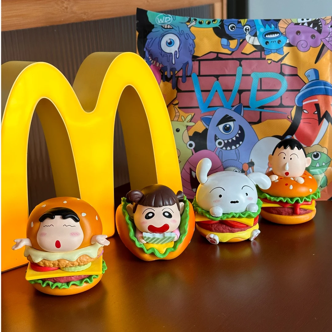 汉堡蜡笔小新可爱明盒可指定摆件520生日礼物送女朋友阿呆惊喜