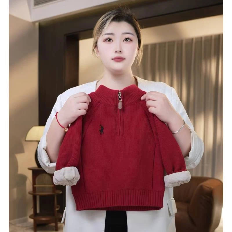 2024年秋冬季新年儿童毛衣打底宽松纯色高领毛衣 30372升级版 新