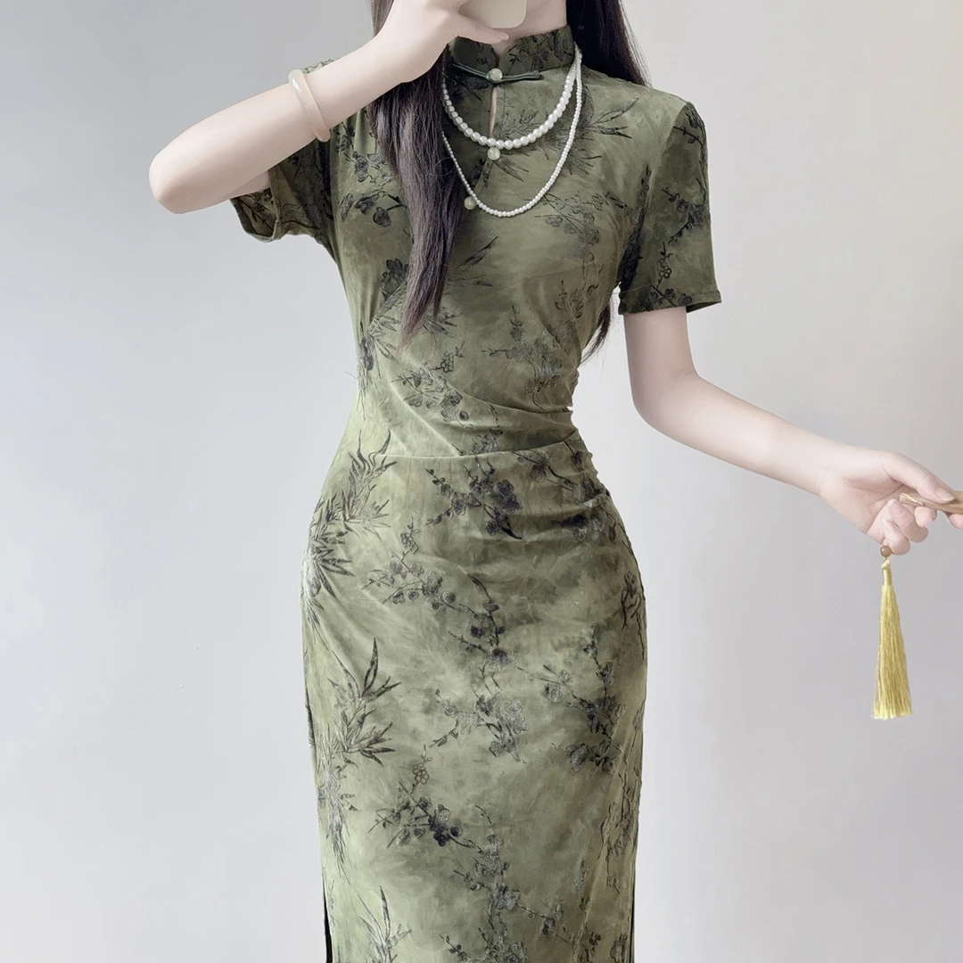汀玥苓旗袍2025新款新中式少女年轻款改良国风气质优雅日常连衣裙