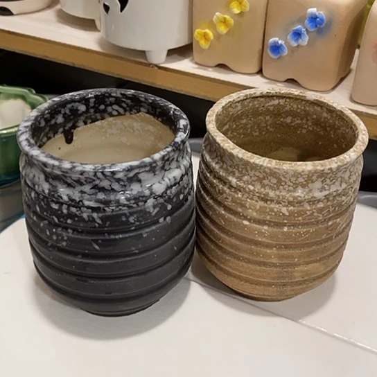 段泥花盆好盆有孔