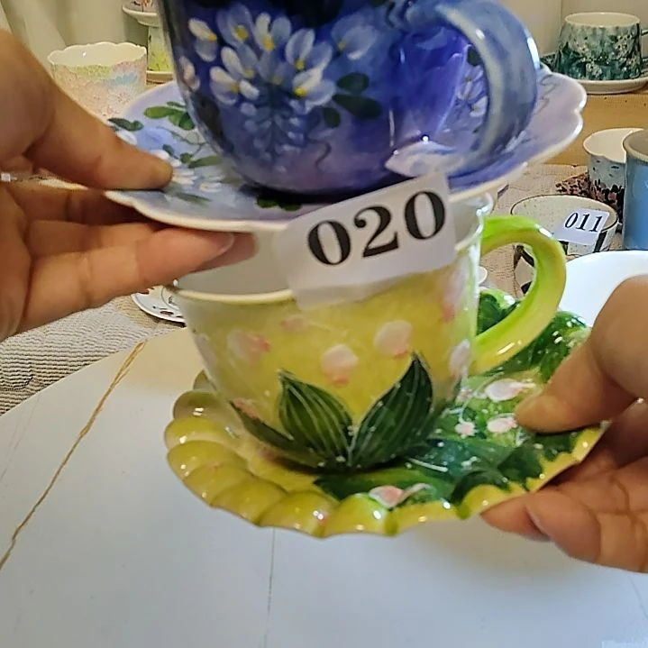 摆件景德镇陶瓷釉下彩咖啡杯