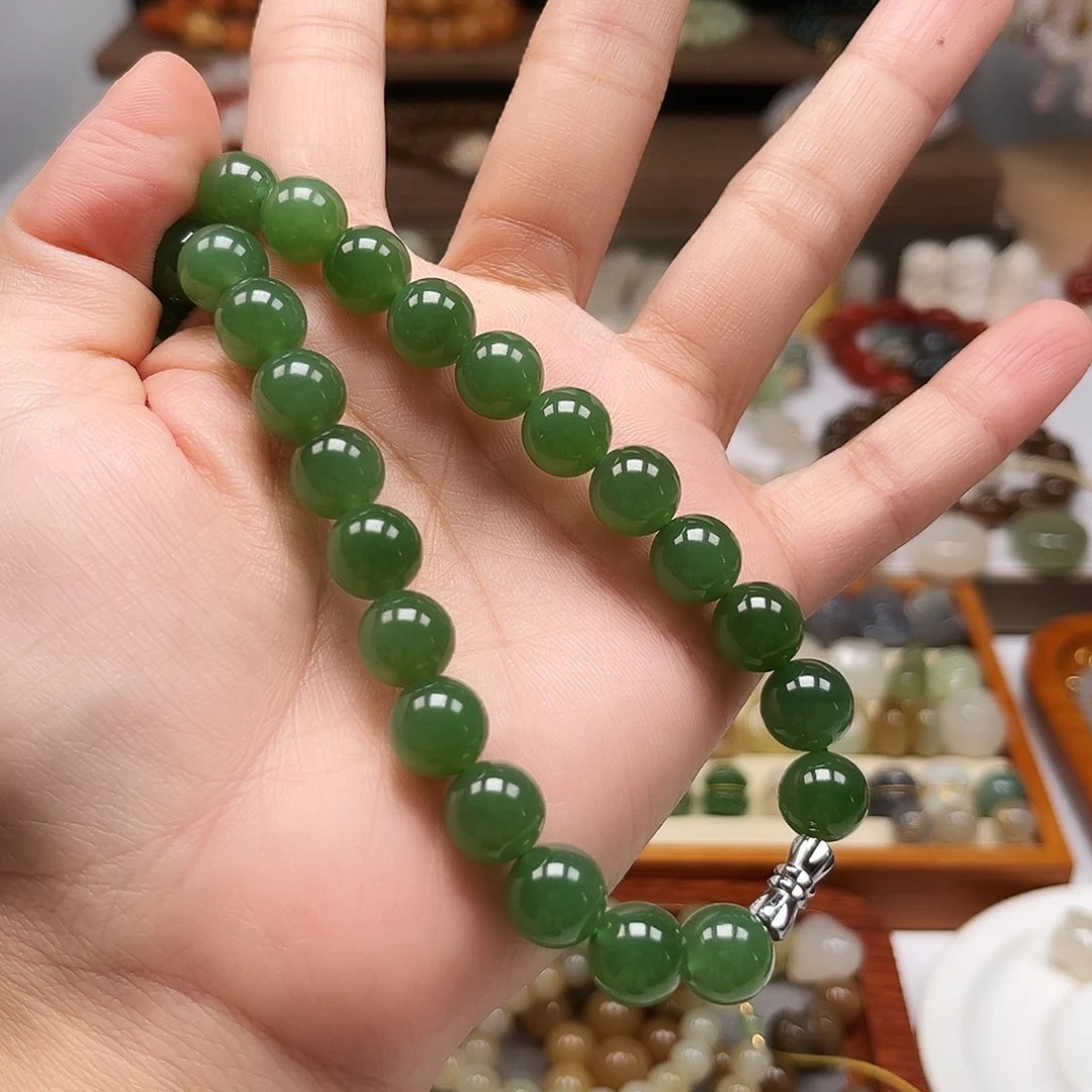 未镶嵌手链和田玉碧玉10