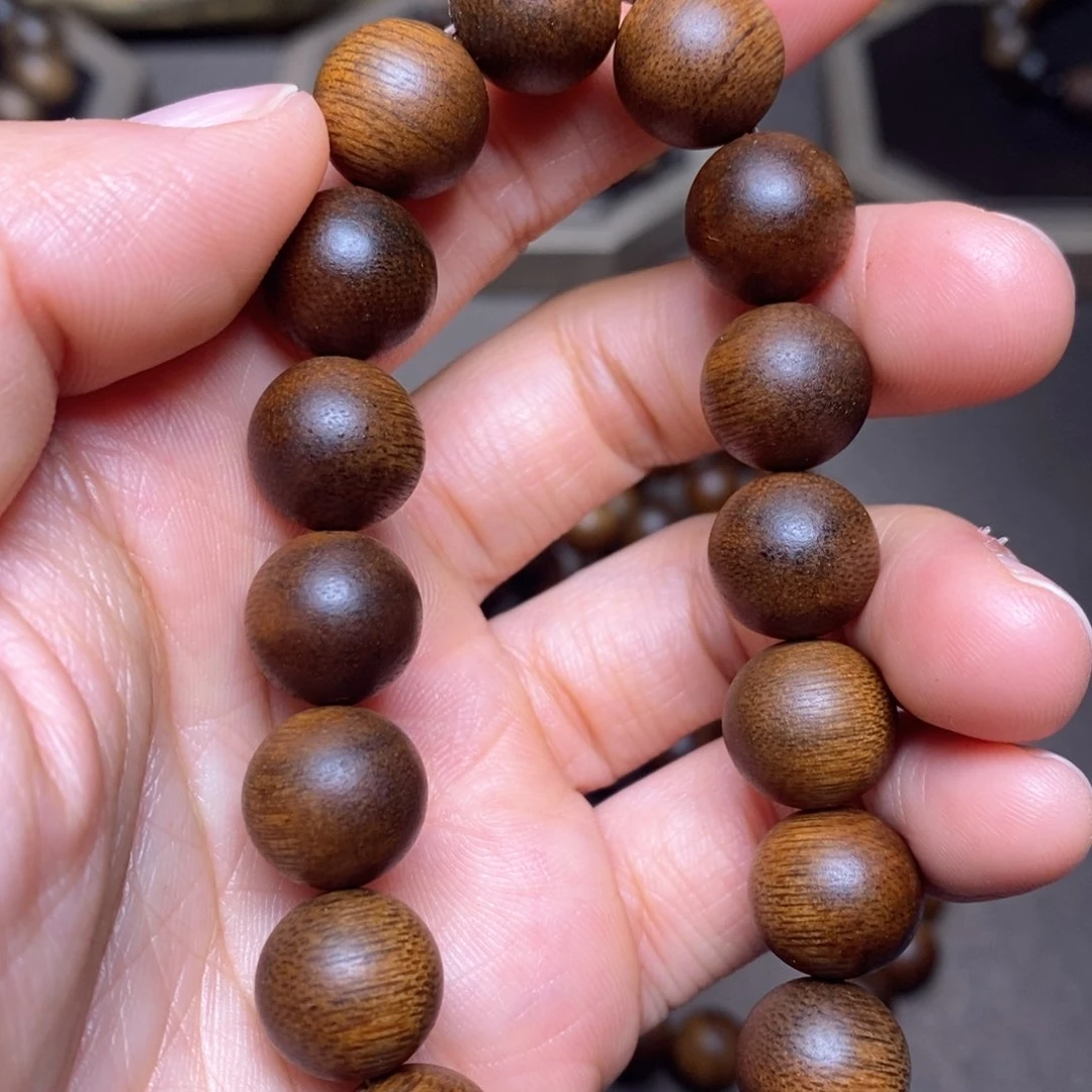 沉香手串越南芽庄黄棋楠1.2单圈