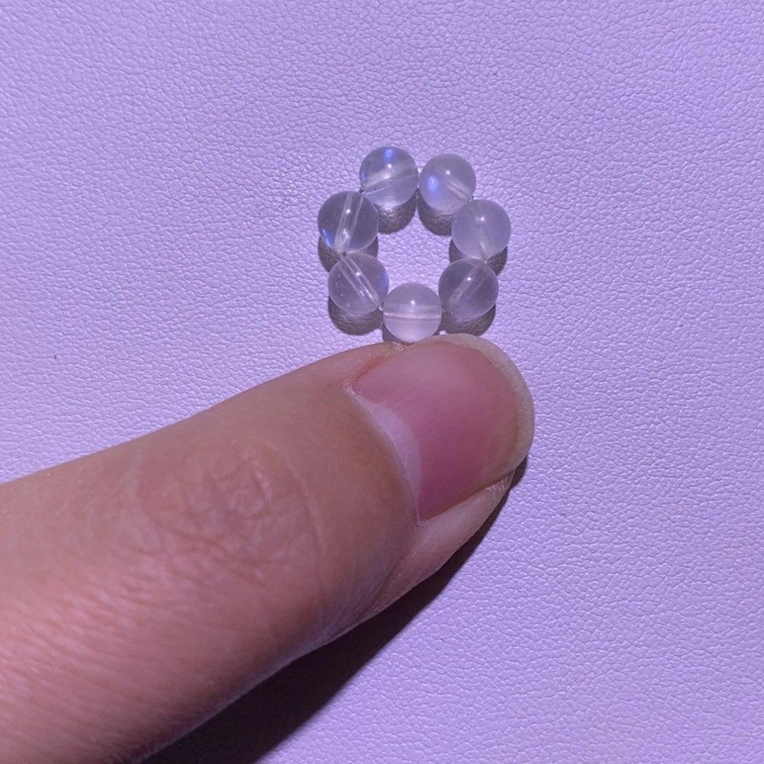 水晶手串未镶嵌蓝月跑环8颗