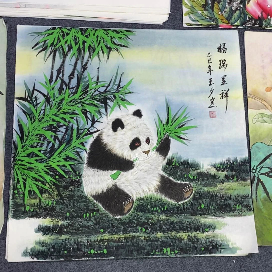 国画尺寸68✖️68精品斗方手绘画