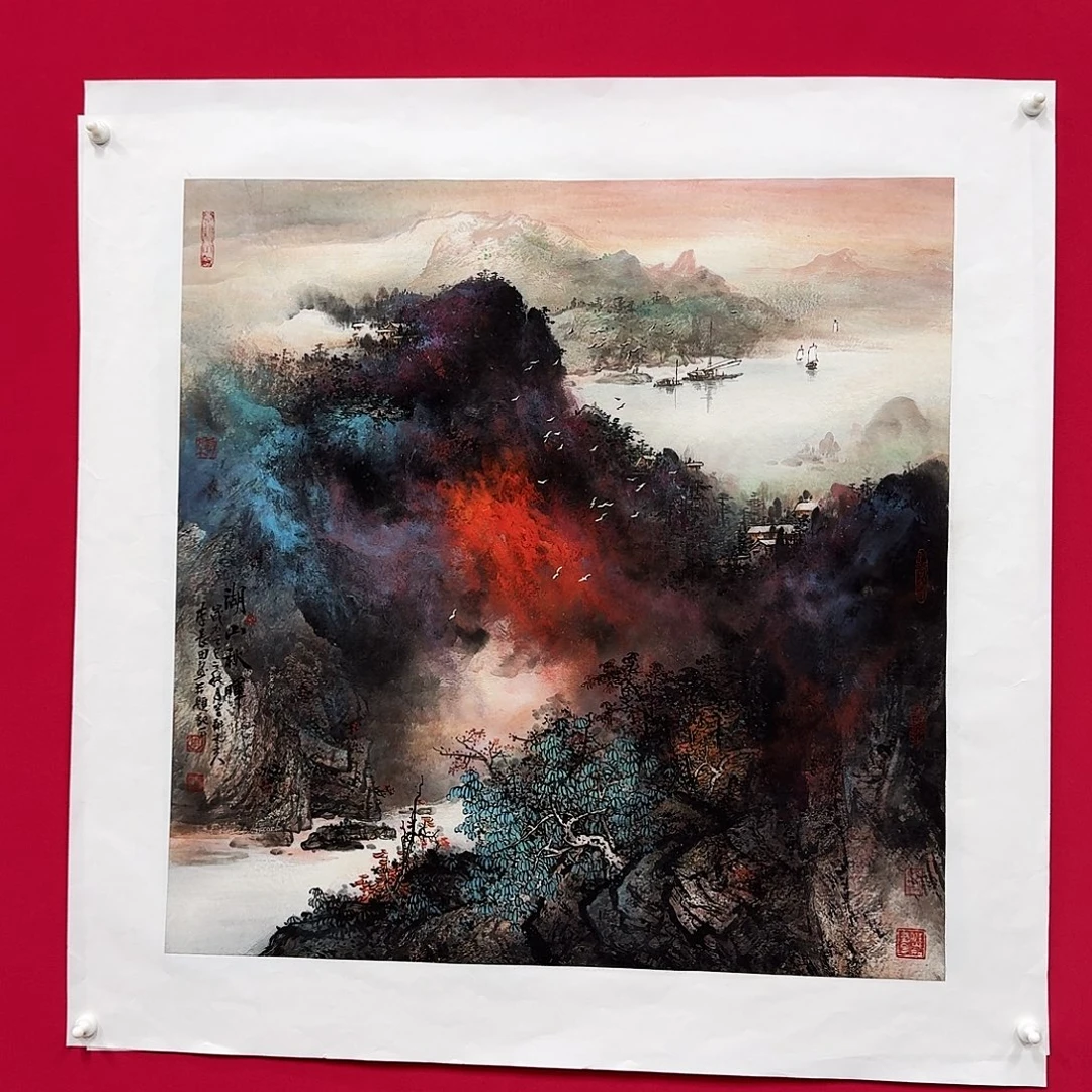 夜***人国画李长田四平尺