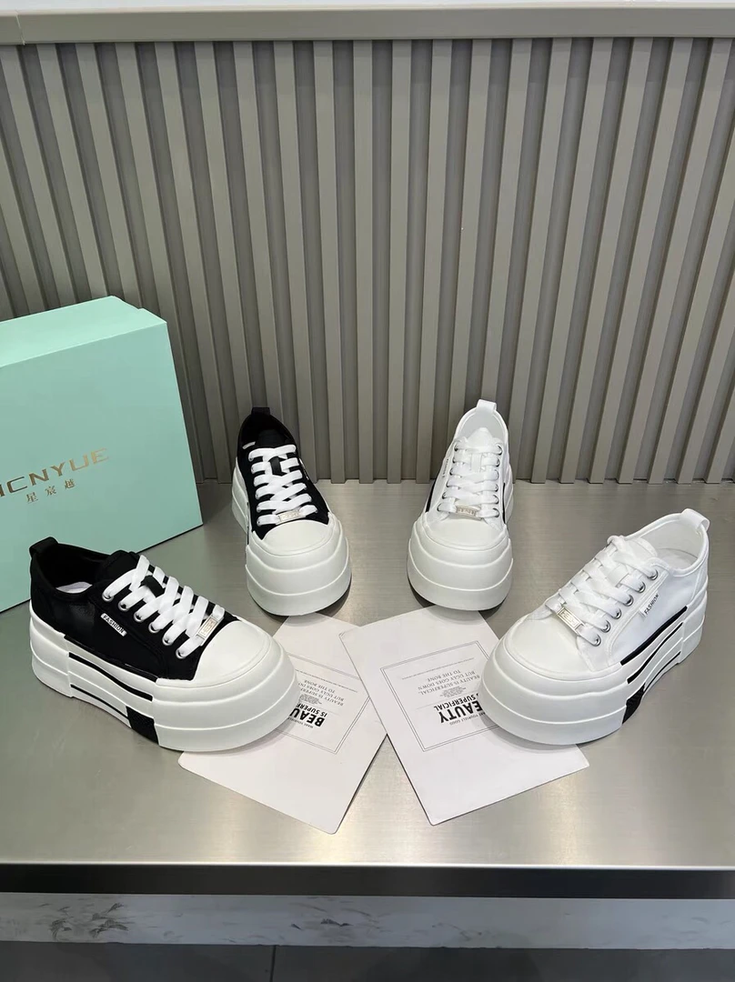 新款网纱厚底松糕鞋女2025夏百搭增高休闲运动休闲板鞋2866-15丹