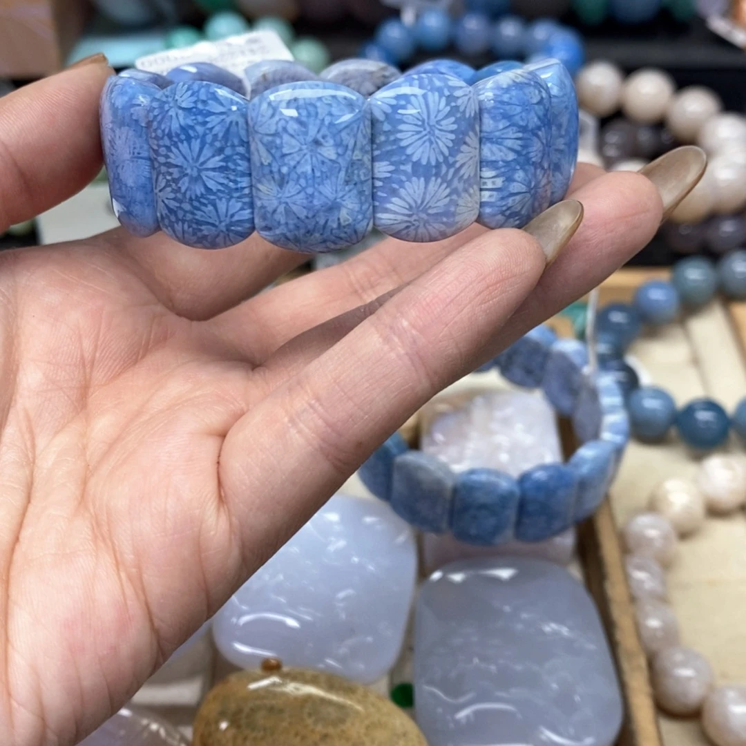 硅化珊瑚（珊瑚玉）手链未镶嵌用****8292