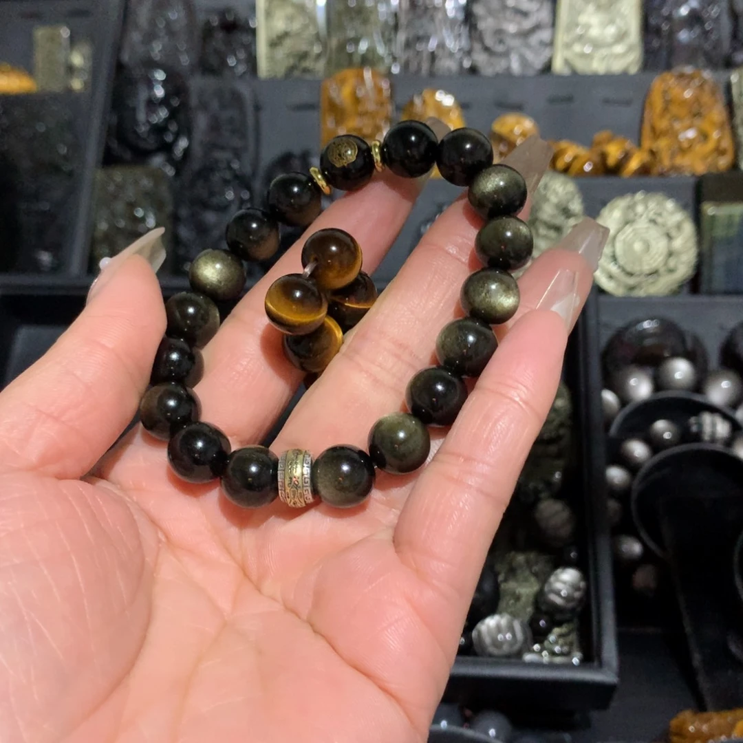 黑曜岩手链未镶嵌·***·