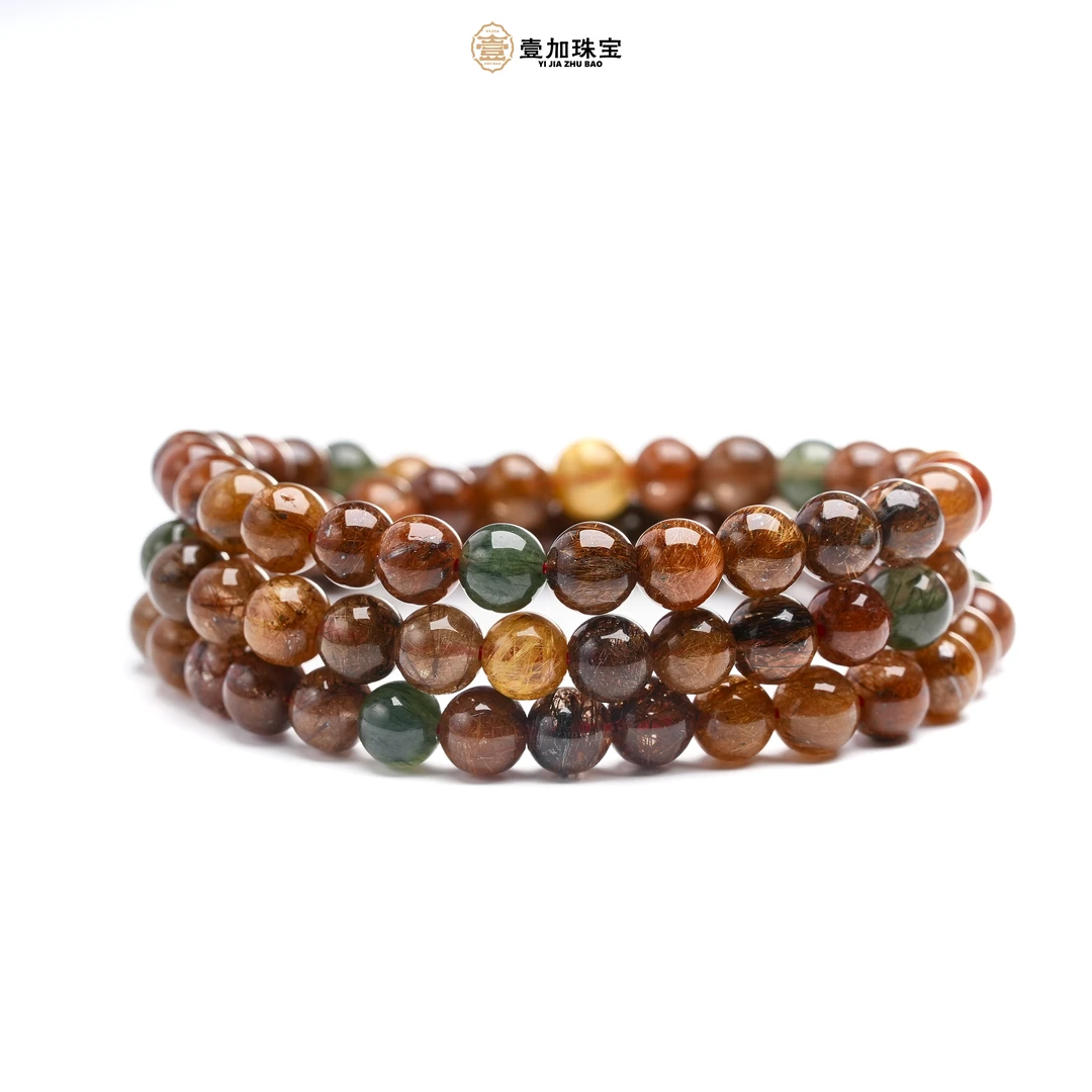 壹加师姐|手工设计彩钛多圈手串多样性发一#800