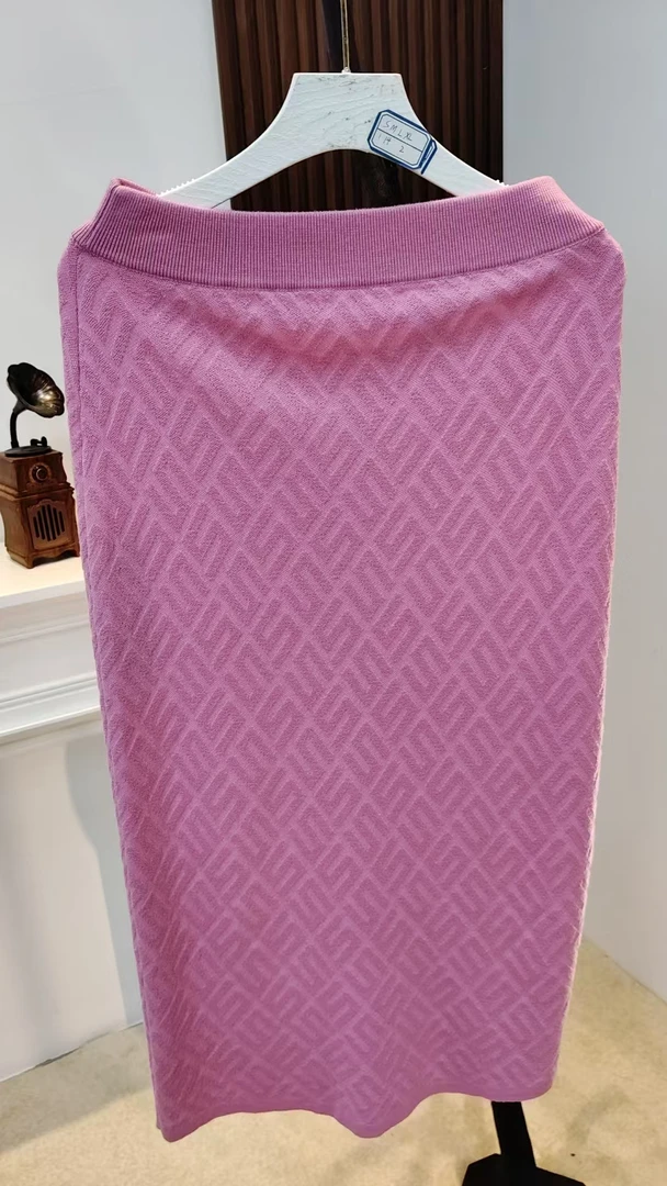 15家-粉色中长款半身裙-627