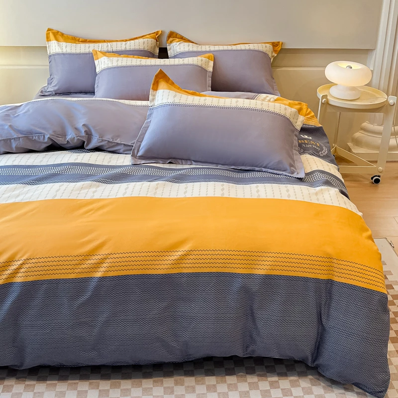 【简约轻奢】亲肤磨毛床上四件套单人双人宿舍被套床单被罩四季通用