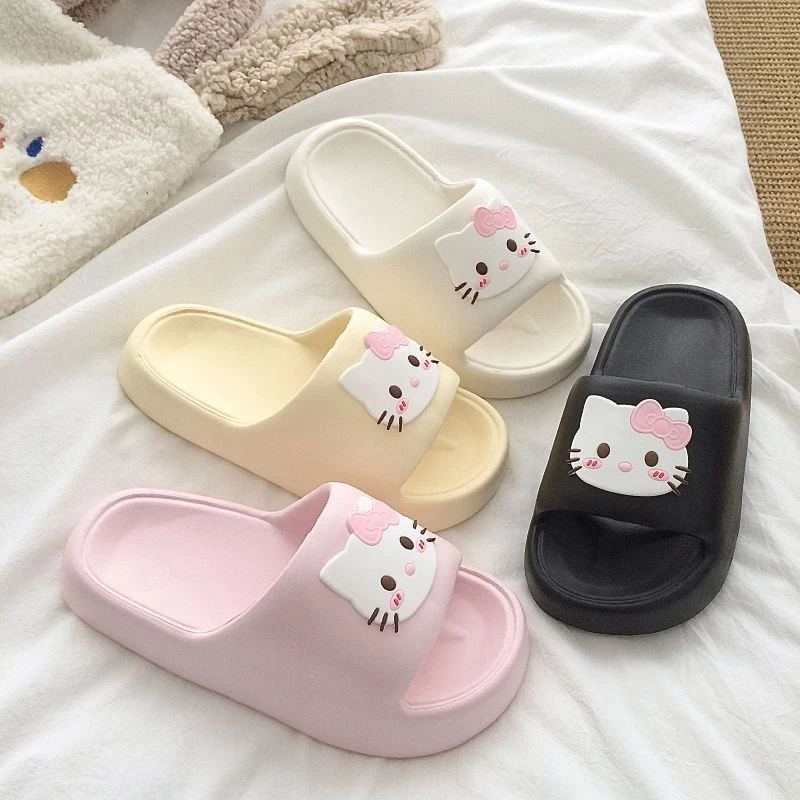 可爱卡通kt猫eva拖鞋女外穿家居家用室内防滑防臭一字凉拖鞋夏季