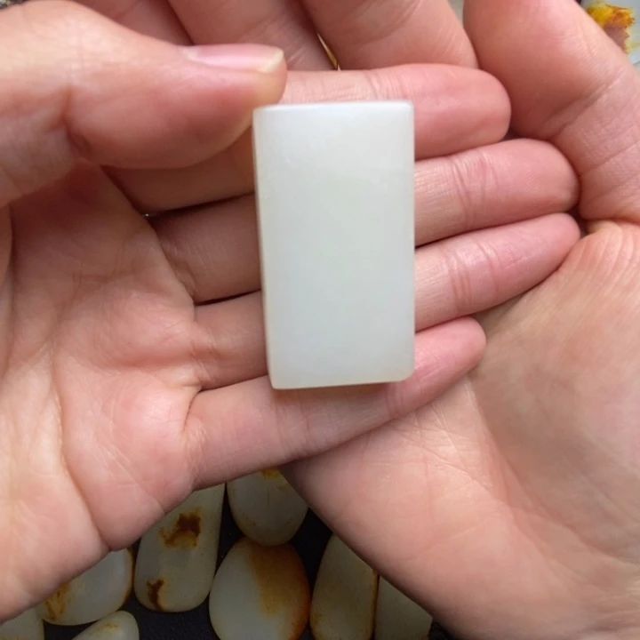 和田玉把件未镶嵌平安无事牌