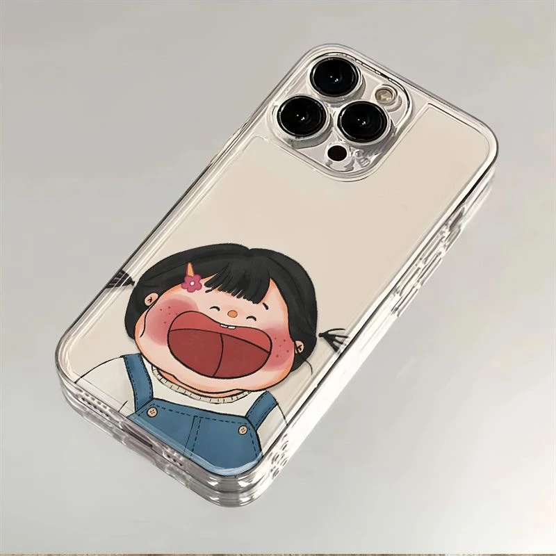 大笑女孩适用苹果13手机壳iphone16pro/15/14/12小米vivo华为oppo