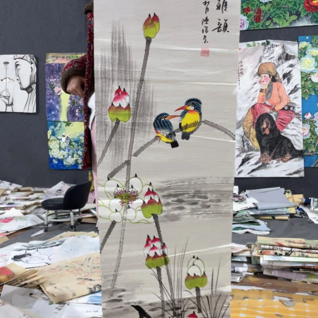 国画国画作品画心一张