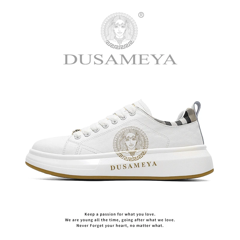 DUSAMEYA/杜莎米娅秋冬新款男士时尚百搭增高运动休闲低帮鞋D6698