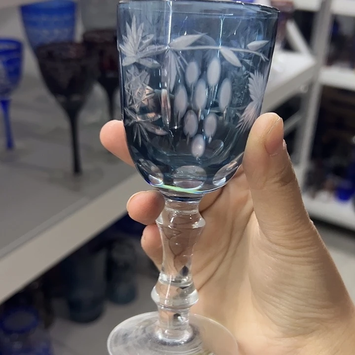 水晶玻璃平底款微瑕一个