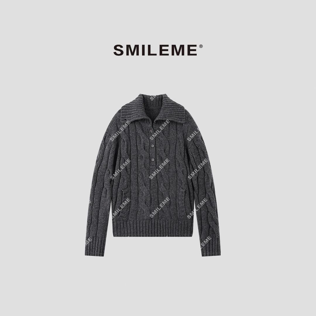 SLEME【毛绒邂逅】秋冬款羊毛混纺针织加厚半高领毛衣MK09025411