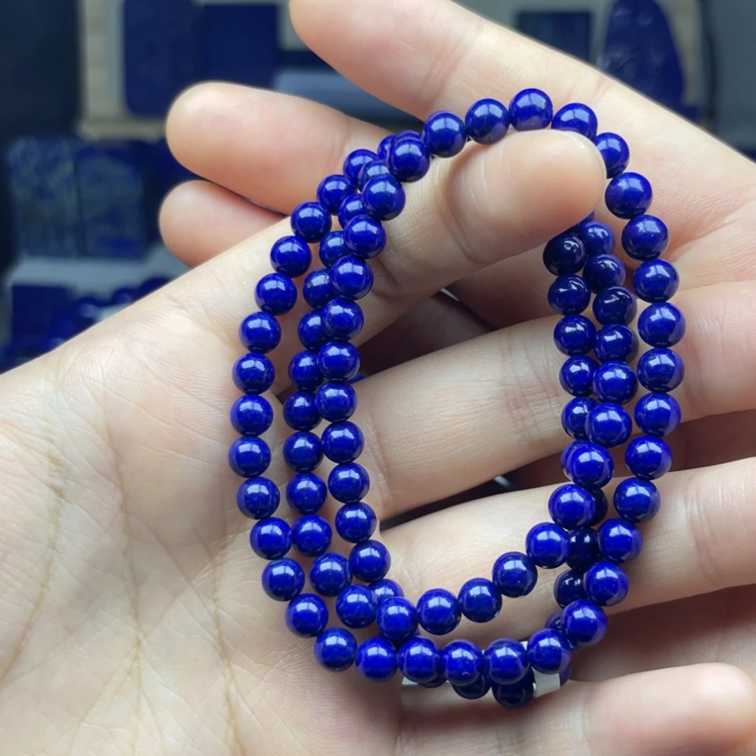 青金石未镶嵌多圈5+