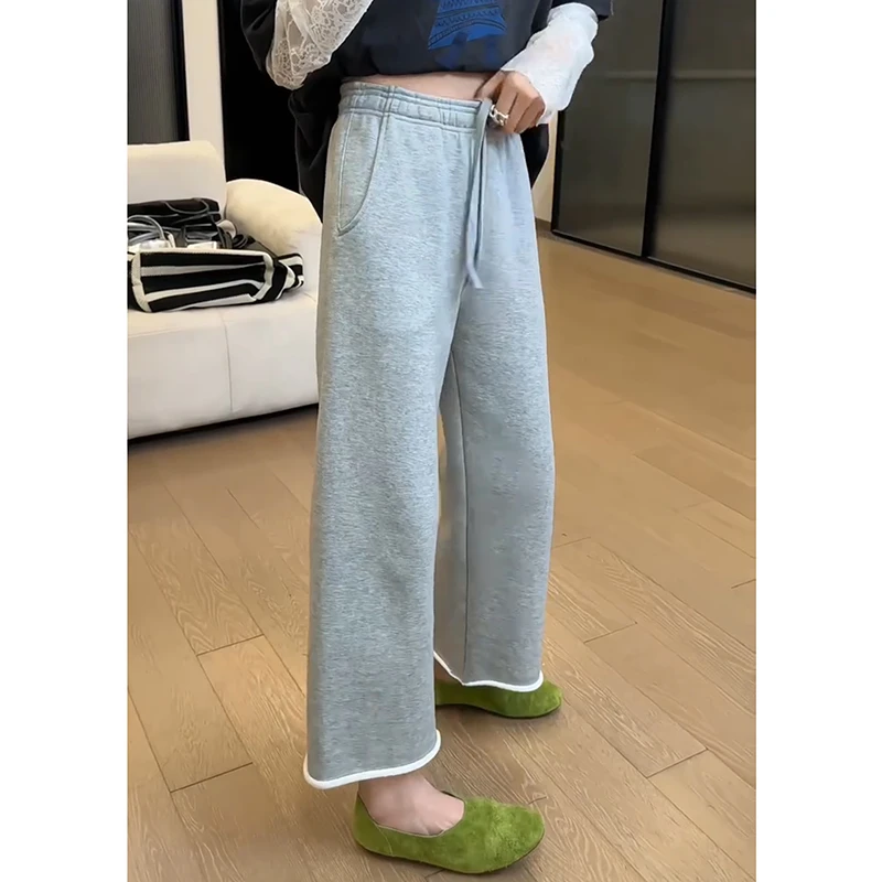 显瘦直筒裤女窄版阔腿裤夏季2025新款大码休闲裤小个子高腰九分裤