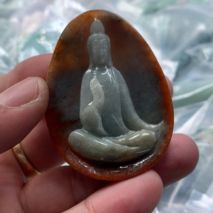 翡翠未镶嵌颈饰保真天然a货翡翠