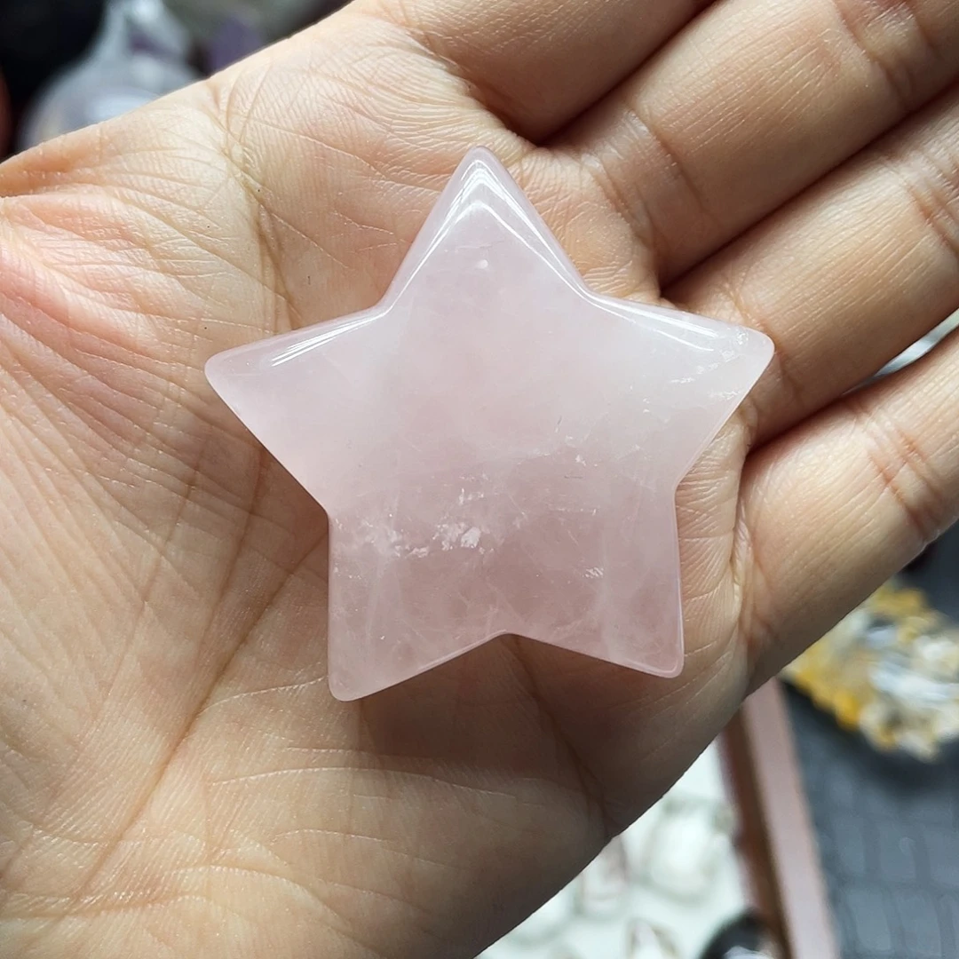 未镶嵌水晶珠宝半成品91粉晶