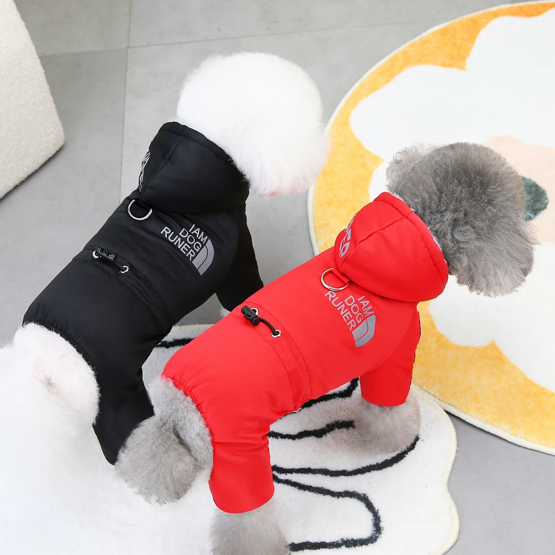 宠物服装新款狗狗衣服秋冬保暖加厚泰迪比熊小型犬运动四腿棉衣