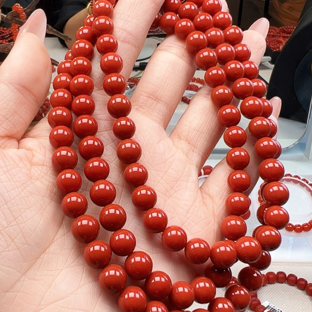 南红玛瑙未镶嵌手链8mm