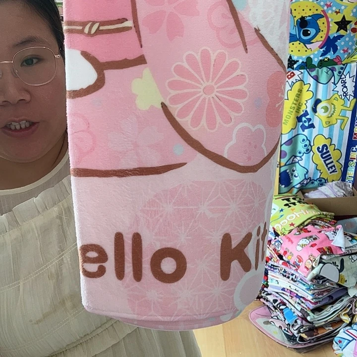 棉樱花的kt棉浴巾