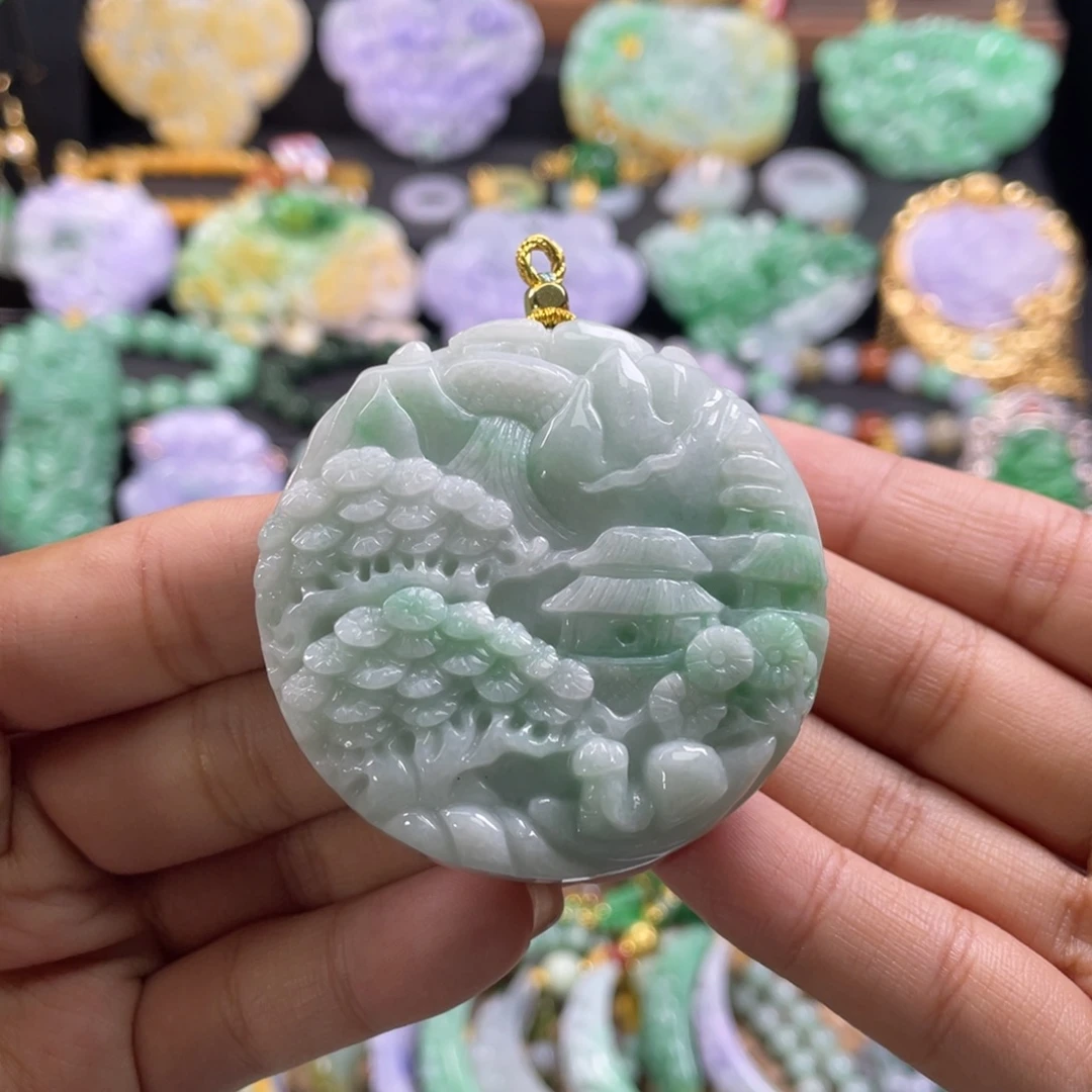 翡翠未镶嵌颈饰代编织