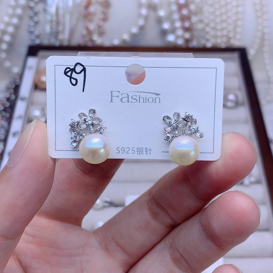 【闪购商品】银S925镶嵌耳饰淡水珍珠