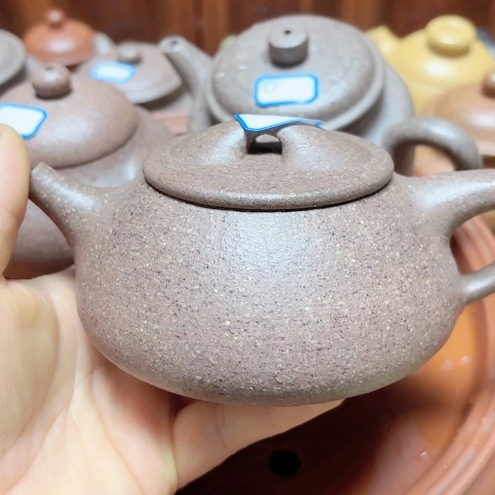 茶杯紫砂宜兴原矿桃花泥