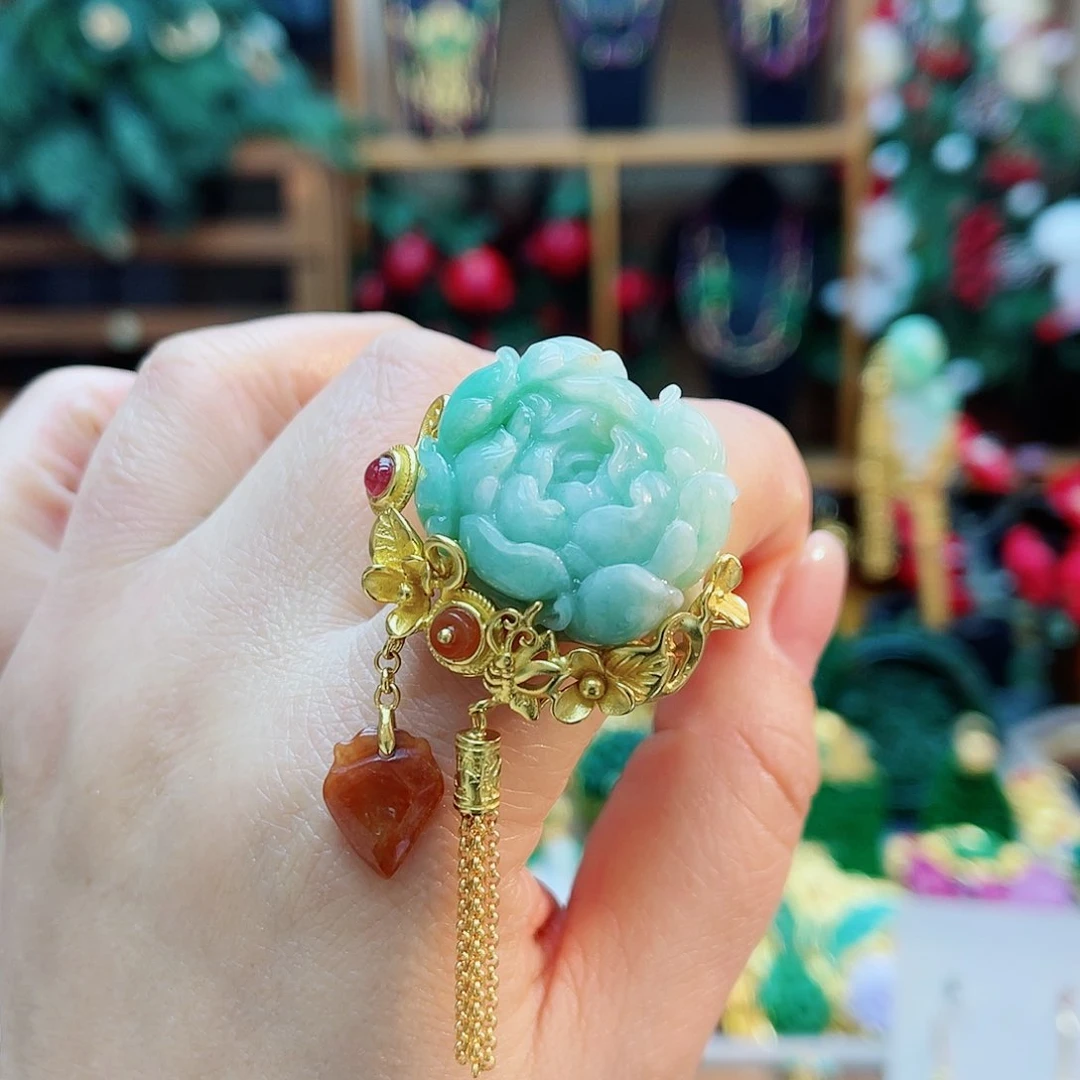 银S925镶嵌戒指翡翠48小时鉴赏期