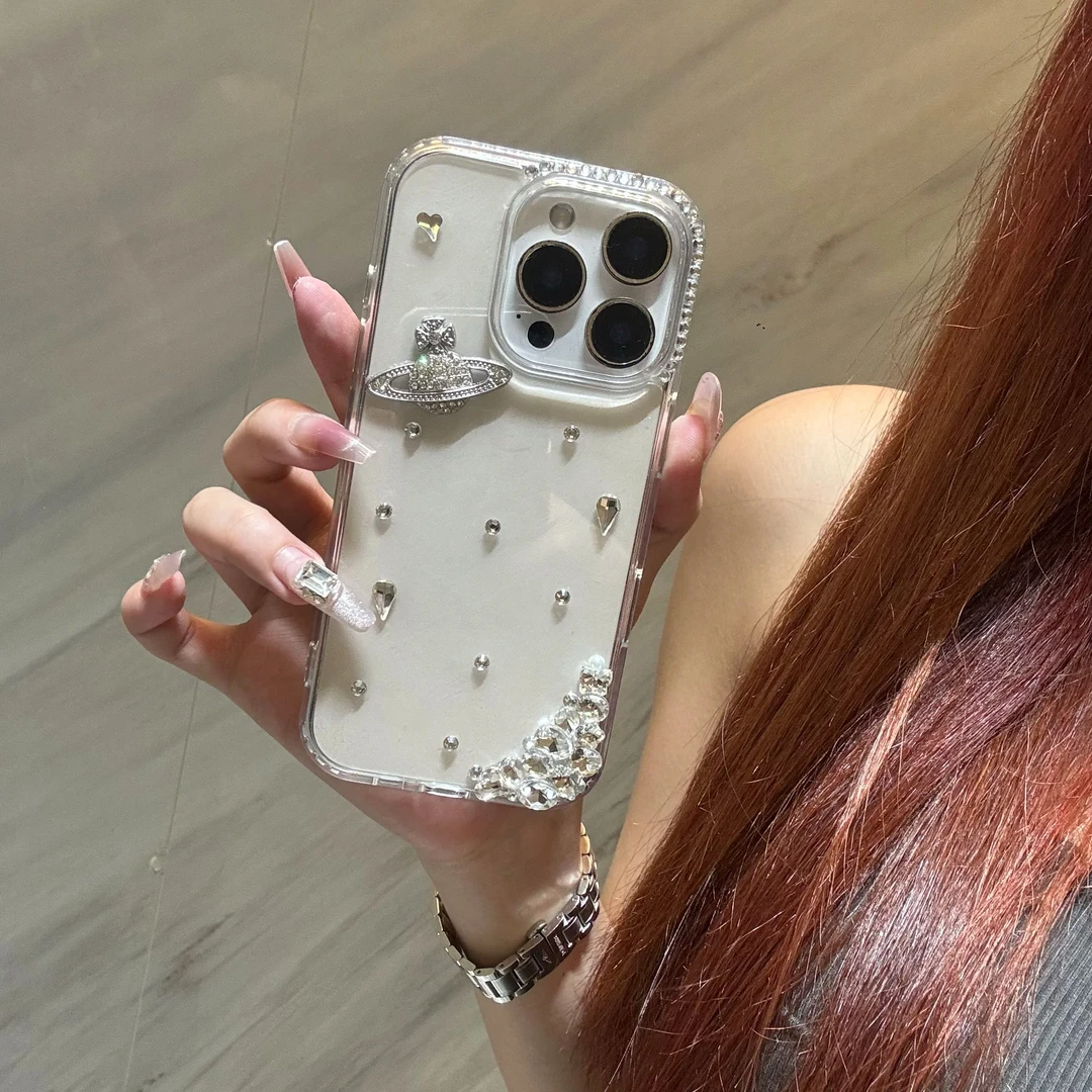 潮牌西太后闪钻适用于苹果iPhone16promax手机壳15高级感14名媛风