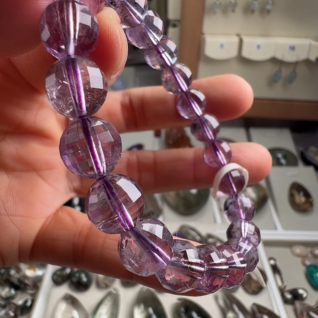 手链紫晶未镶嵌天然紫水晶