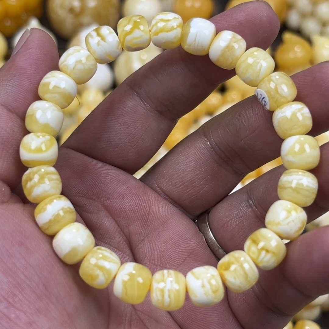 手串琥珀未镶嵌虎皮老邢手串9mm+