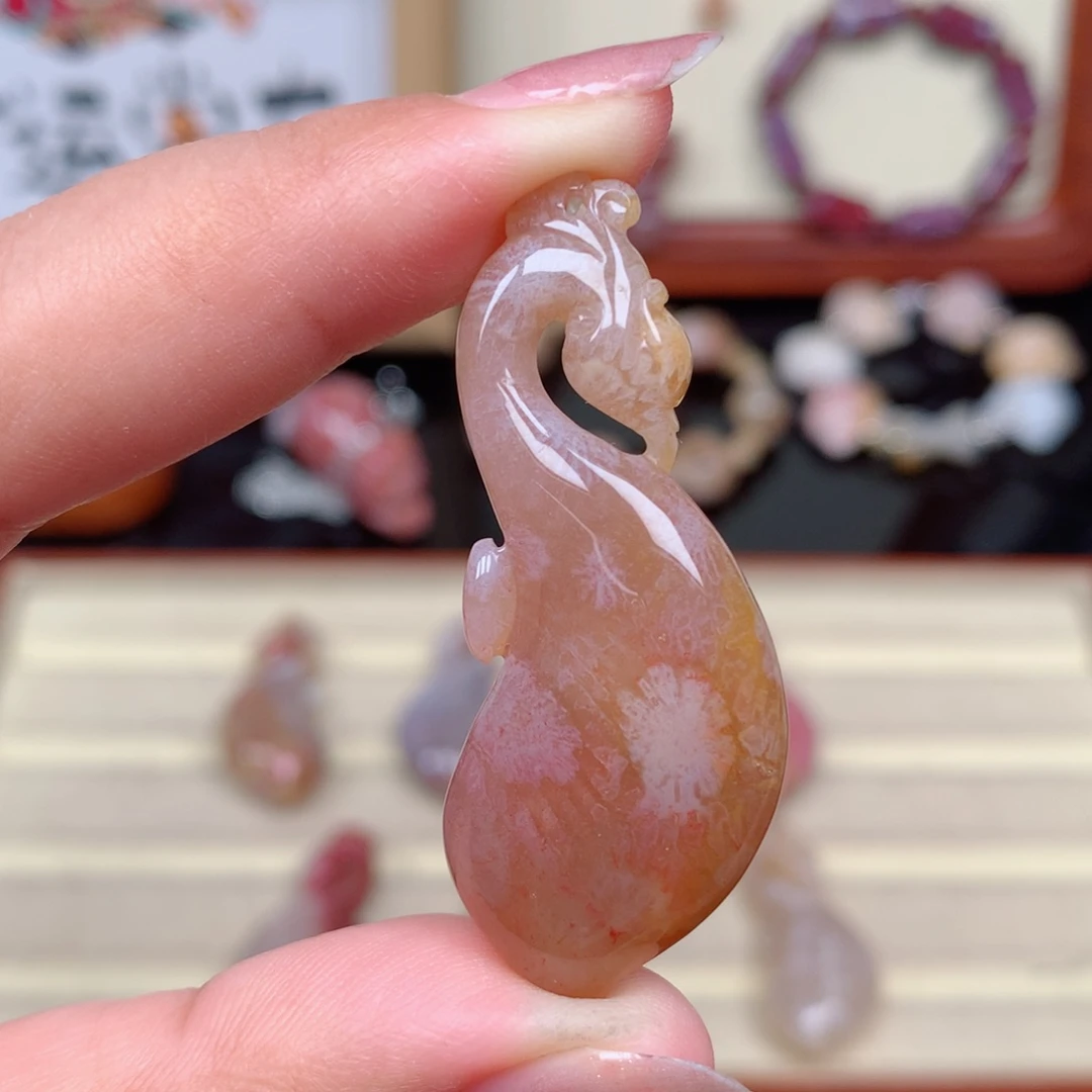 硅化玉珊瑚玉未镶嵌