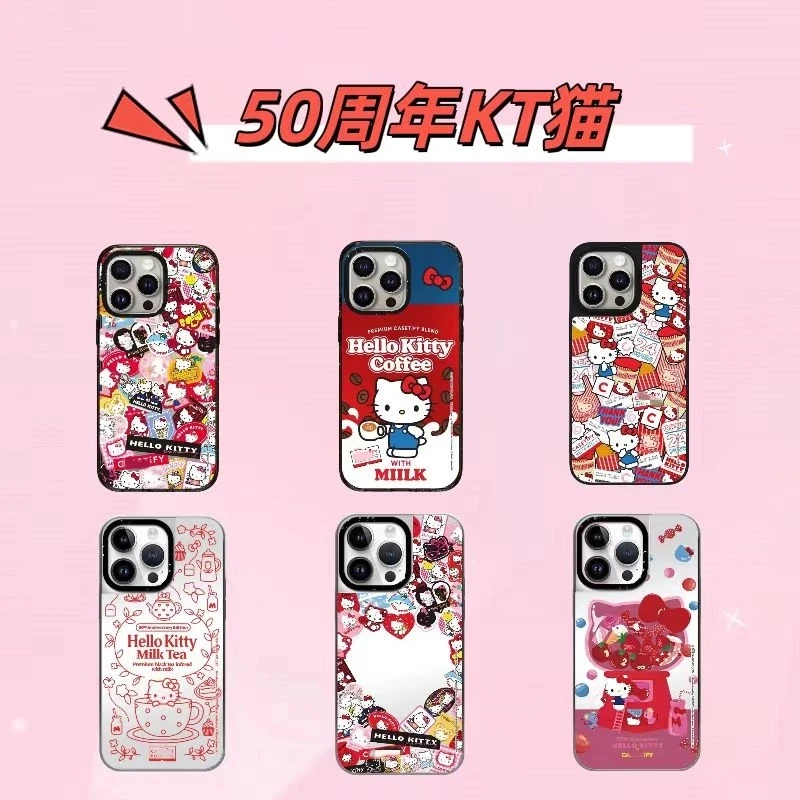 【50周年KT】可爱情侣少女透明个性ins涂鸦凯蒂猫防摔16pro手机壳