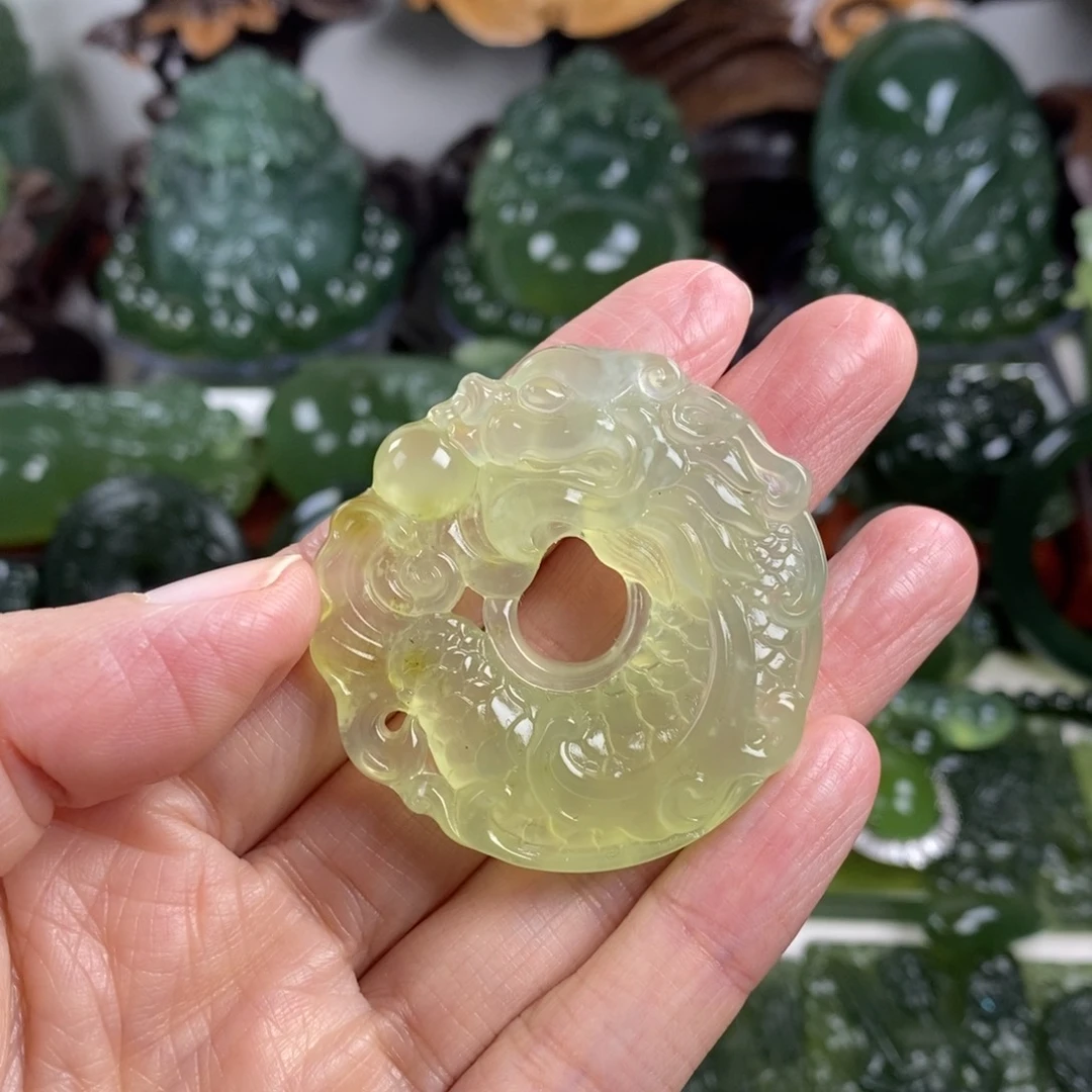岫玉未镶嵌挂件挂件