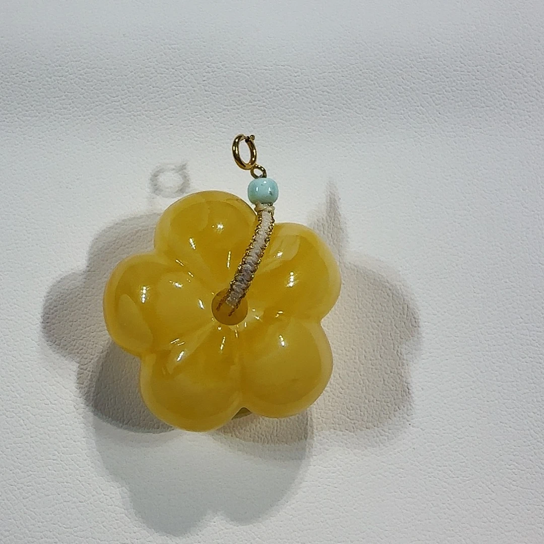 蜜蜡颈饰未镶嵌花花