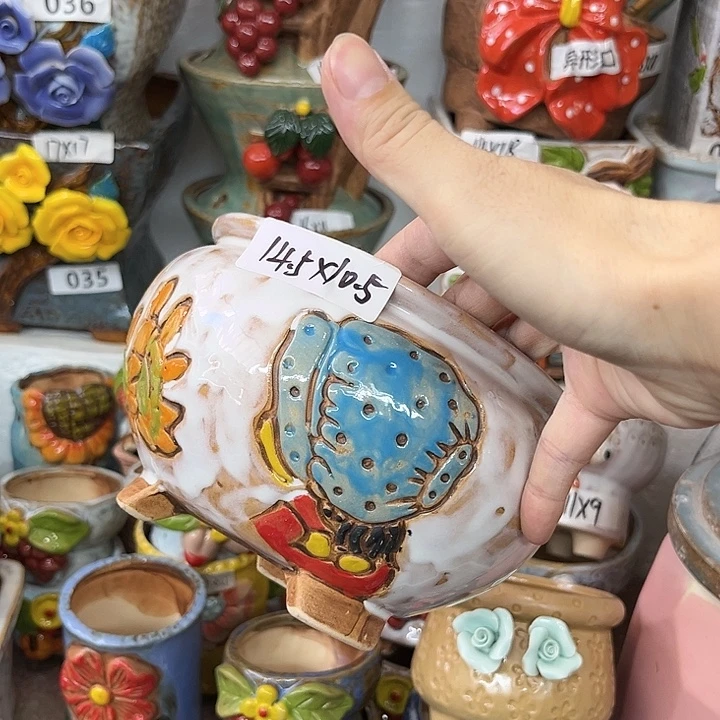 紫砂花盆粗陶材质多肉花盆