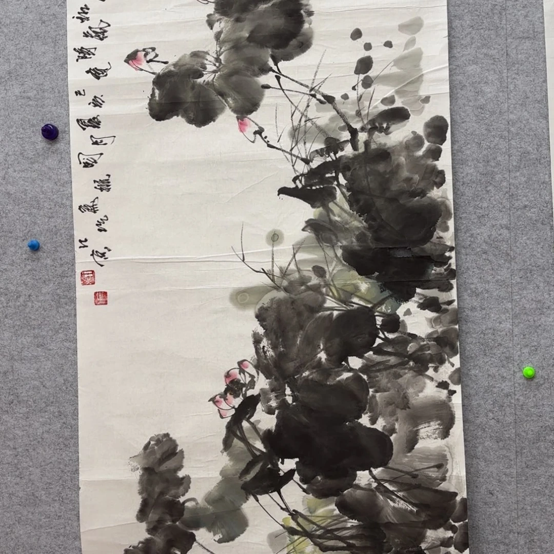 张***詺国画花鸟等图案为一体而