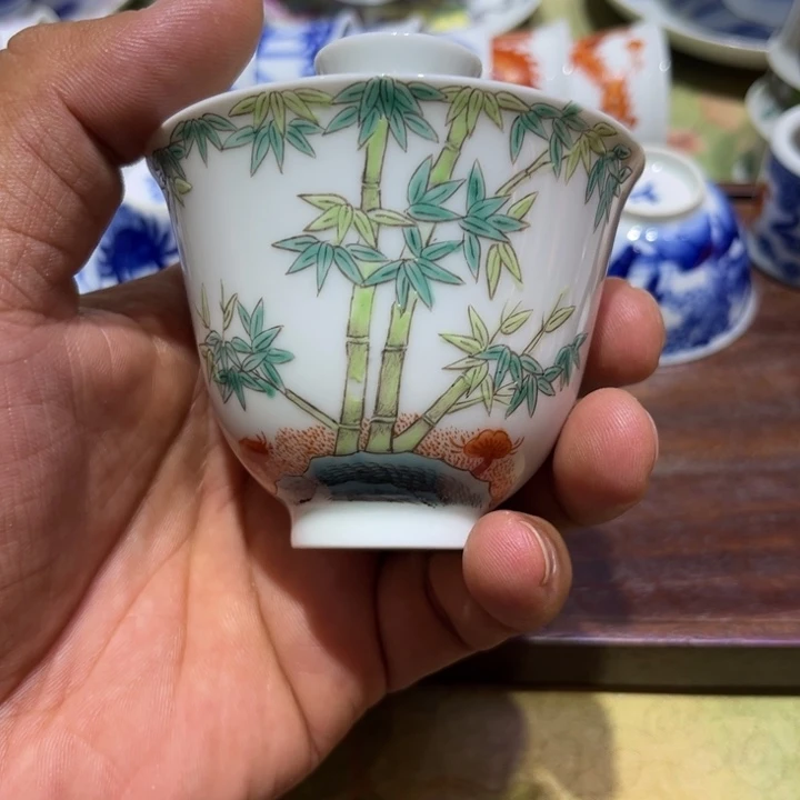 纯手绘精品盖碗杯