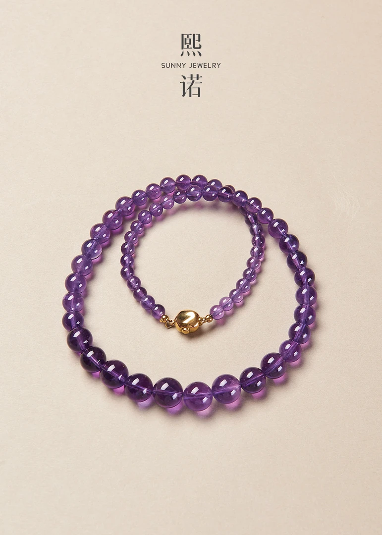 懒猫nono│Saynono 浪漫波尔卡_法式紫水晶项链(多样性发其一)