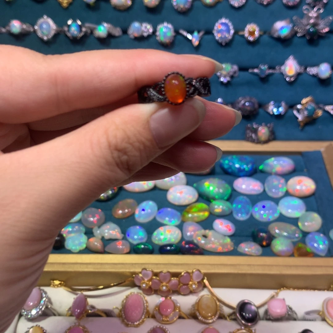 欧泊银S925镶嵌戒指