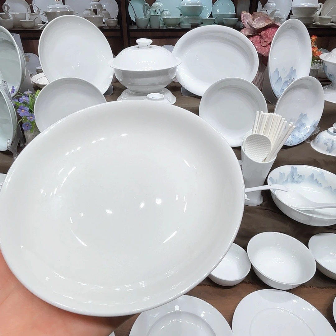 瓷6寸深盘12个正品