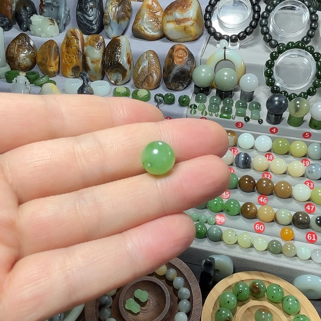 未镶嵌和田玉挂件雪*珠子